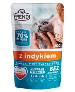 FRENDI Pieces in turkey sauce - wet cat food - 100 g