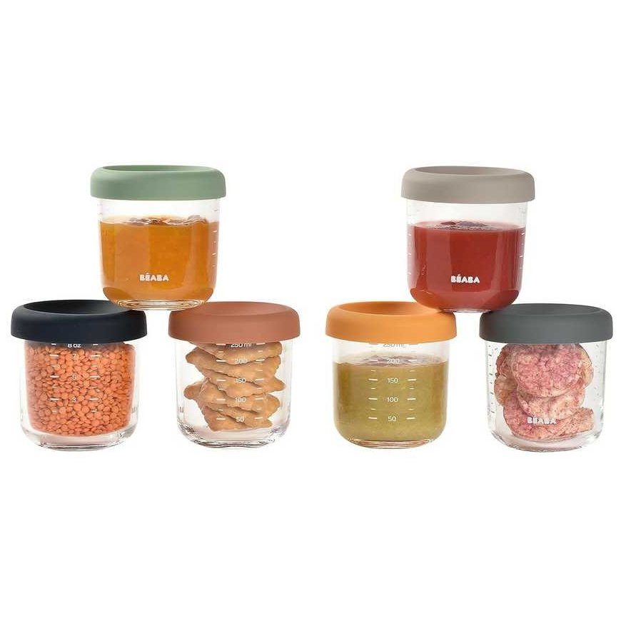 BEABA GLASS JARS SET (6 PCS