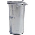 MEVA Metal dustbin made of galvanized tin, resistant to high temperature, ash, 110L MEVA Metal dustbin made of galvanized tin, resistant to high temperature, ash, 110L