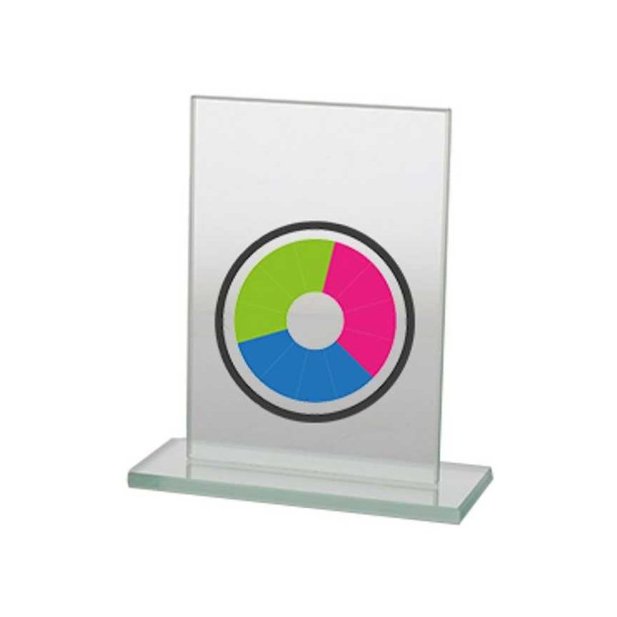 Detail LuxorJet colored glass trophy