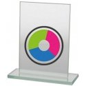 Detail LuxorJet colored glass trophy Detail LuxorJet colored glass trophy