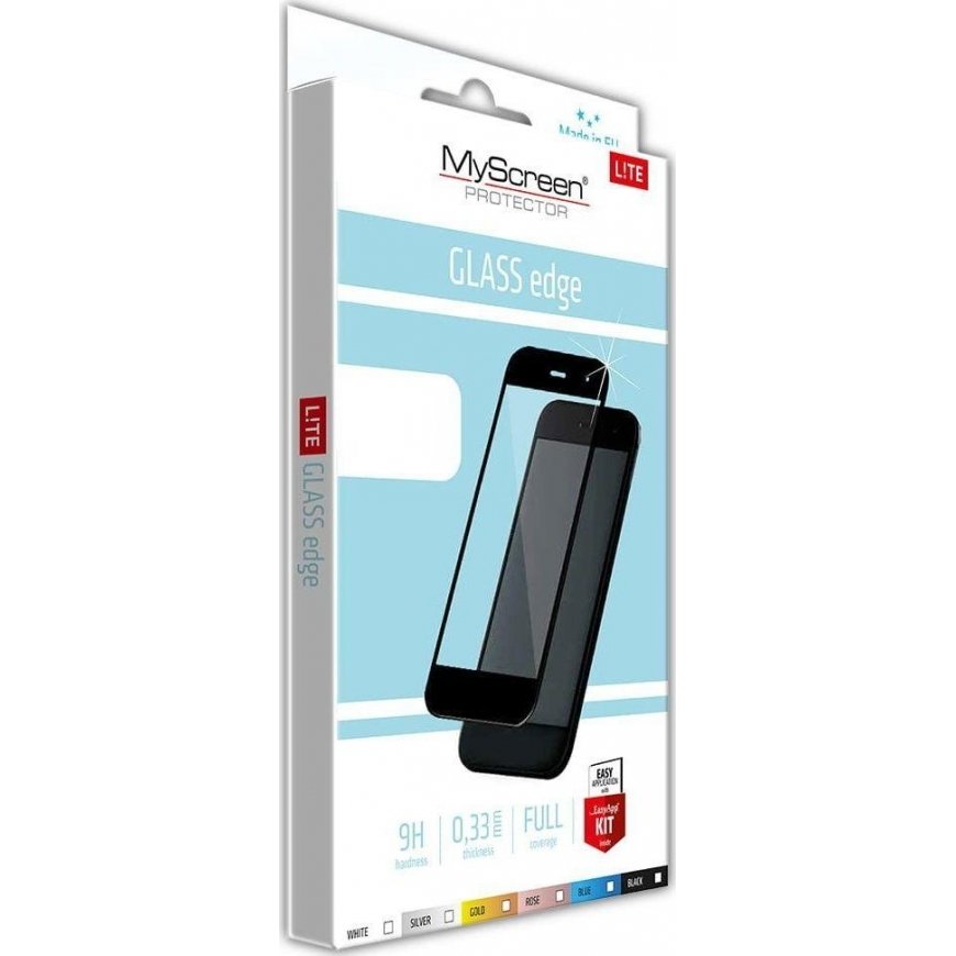 MyScreen DIAMOND GLASS LITE edge FULL GLUE black protective glass for Apple iPhone XR/11