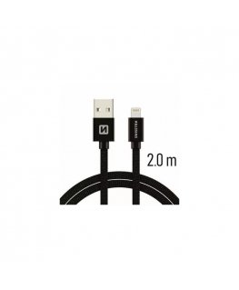 Swissten Textile Fast Charge 3A Lightning Data and Charging Cable 2m
