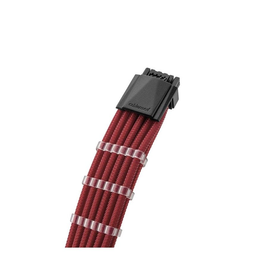 CableMod C-Series PRO ModMesh 12VHPWR to 3x PCI-e cables for Corsair - 60cm, dark red – 2