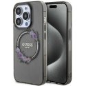 Guess PC|TPU Flowers Ring Glossy Logo MagSafe Case for iPhone 15 Guess PC|TPU Flowers Ring Glossy Logo MagSafe Case for iPhone 15