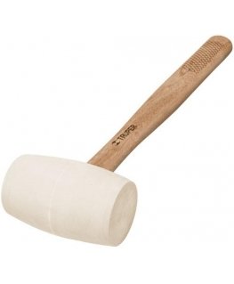 Rubber mallet with wooden handle. Head 450g, 55mm impact plane Truper®