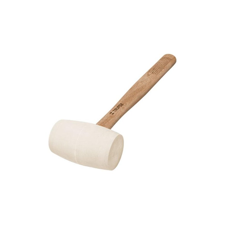 Guminis plaktukas su medine rankena. Galva 450g, 55mm smogiamoji plokštuma Truper®