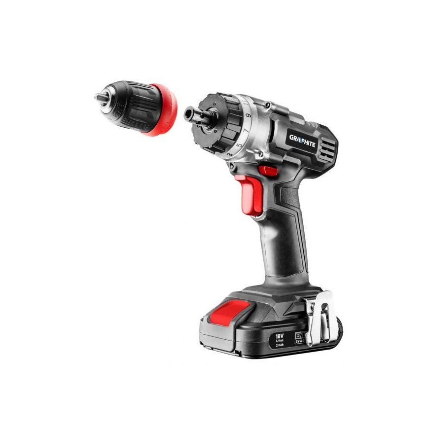 Graphite 58G022 porakone 1250 RPM Avaimeton Harmaa – 4