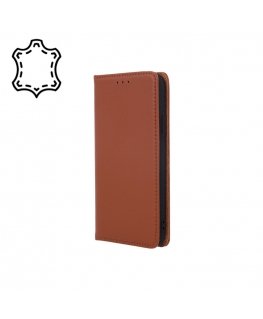 Fusion Genuine Leather Book case for Xiaomi Redmi 12C brown