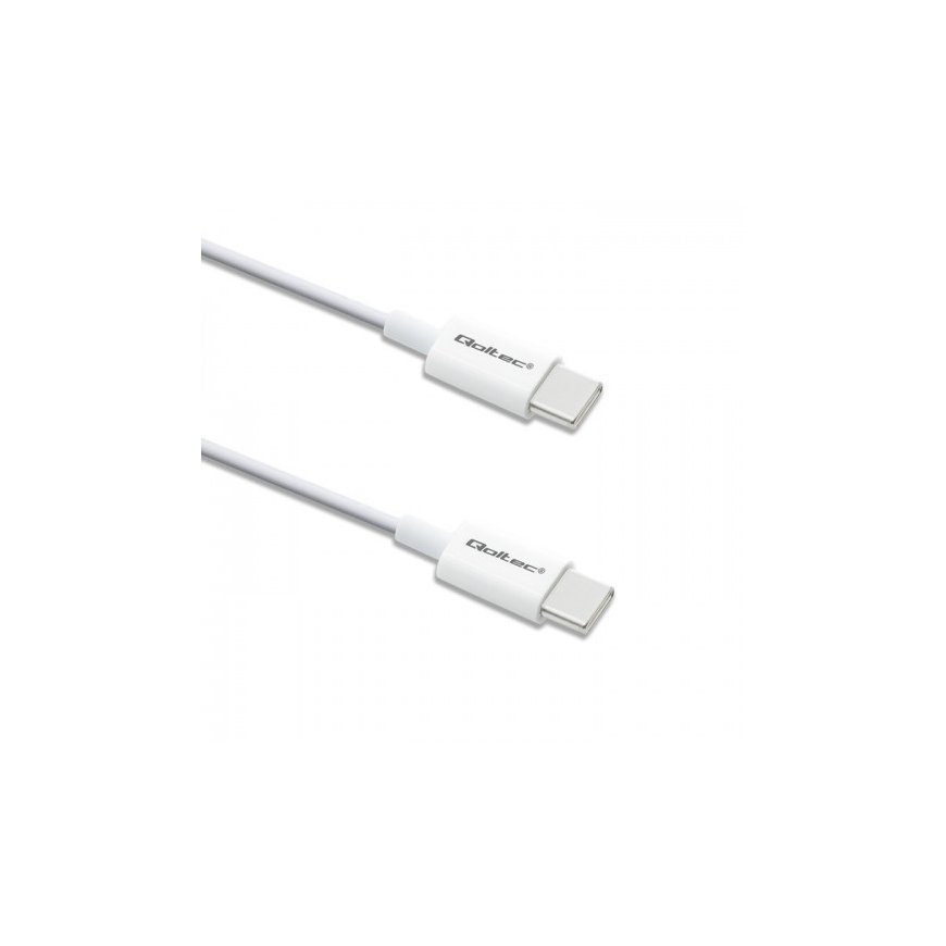 Qoltec 52359 USB-kaabel 1 m USB 2.0 USB C Valge