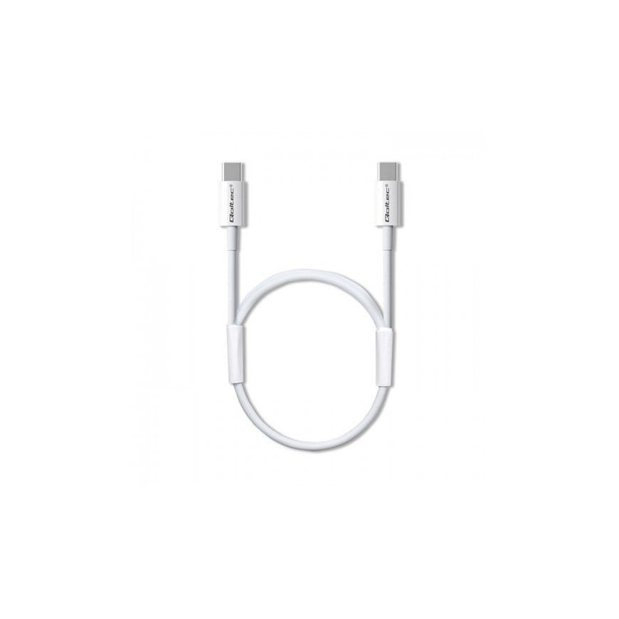 Qoltec 52359 USB kabelis 1 m USB 2.0 USB C Balta – 2