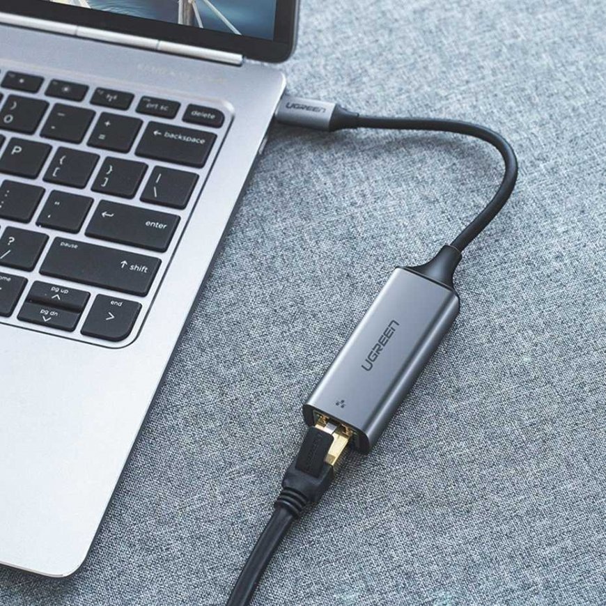 UGREEN adapter with USB-C - RJ45 connectors, Gigabit Ethernet (grey) – 3