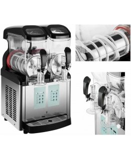 Royal Catering Granitor dispenser for smooth drinks, ice cream granits, double 2x 6L