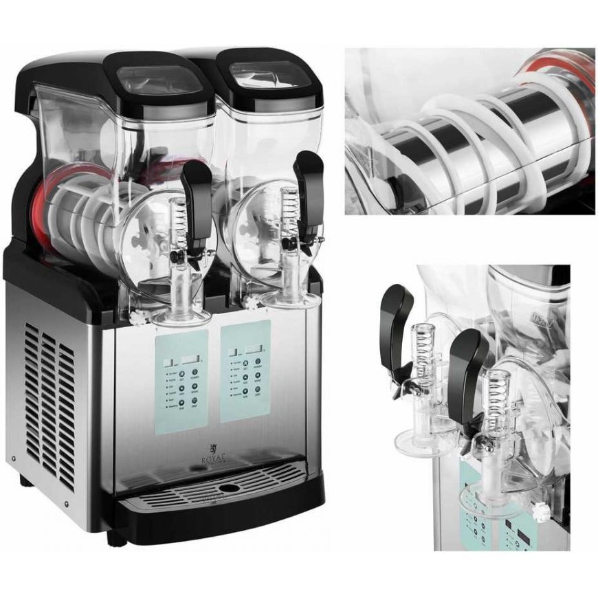 Royal Catering Granitor dozatorius, skirtas šlifuotiems gėrimams, ledų granitams, dvigubas 2x 6L