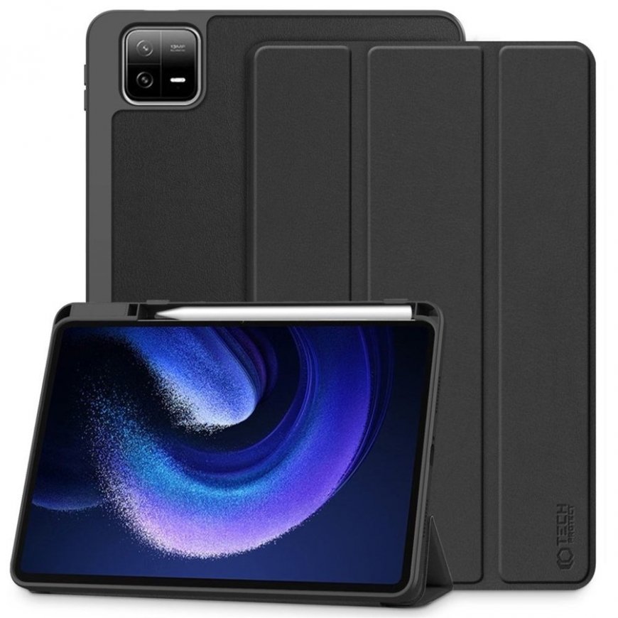Tahvelarvutikaaned Tech-Protect Xiaomi Pad 6/6 Pro, pliiatsihoidjaga, must
