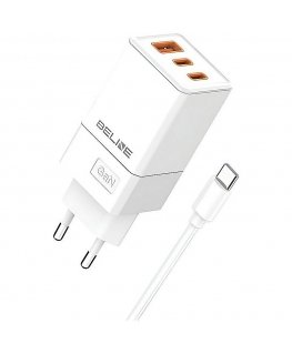Charger 65W GaN 2xUSB-C +USB-A + USB-C cable