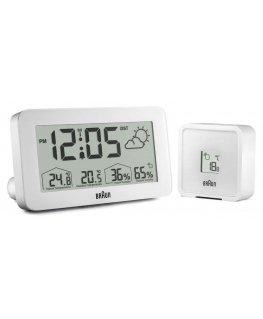 Braun BC 13 W DCF Digital Weather Station white