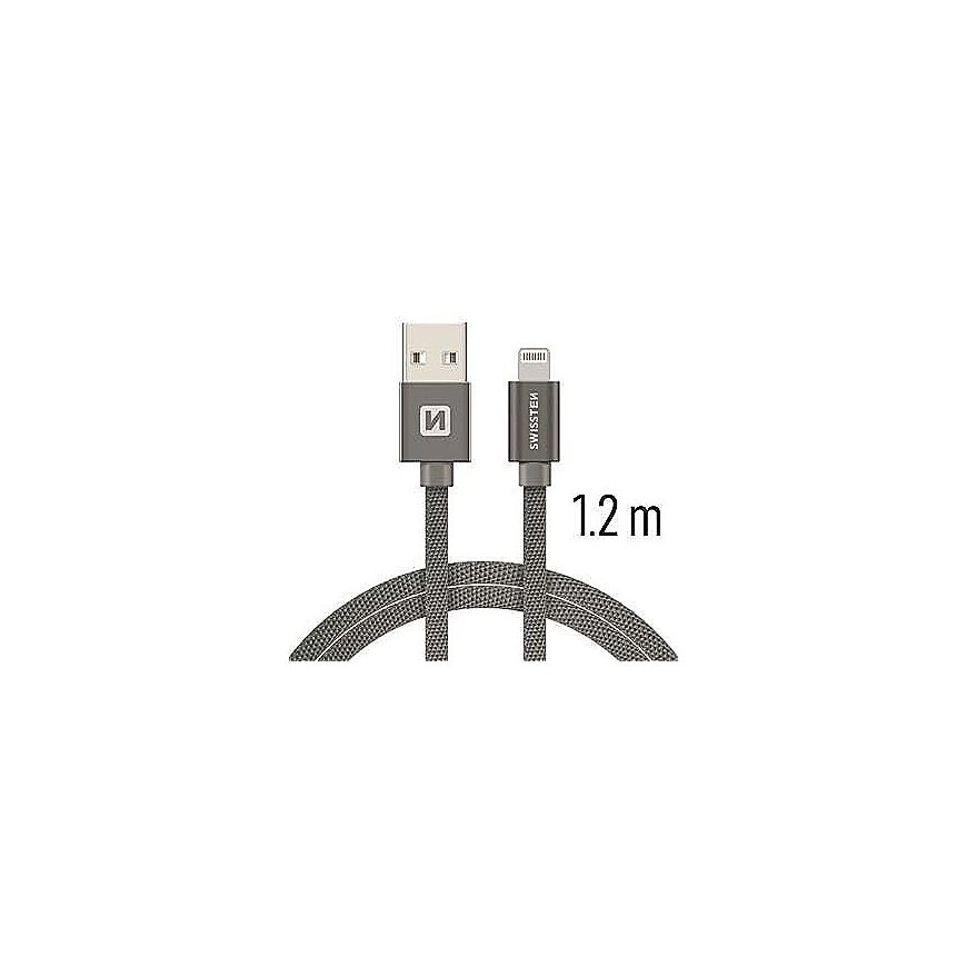 Swissten Textile Fast Charge 3A Lightning