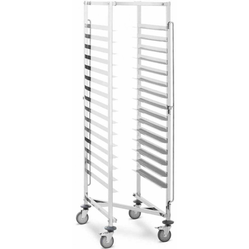Royal Catering Vežimėlis piekarniczy transportowy do blach tac 15 półek 600 x 400 mm – 2