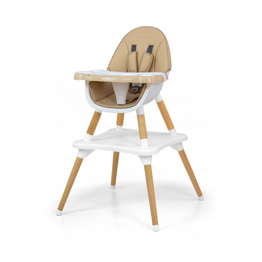 High chair for feeding 2in1 Malmo Beige