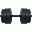 Reguliuojami bituminiai hanteliai su jungtimi 2x10kg, REBEL ACTIVE