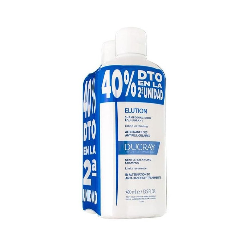 Ducray Elution shampoo 2x400ml