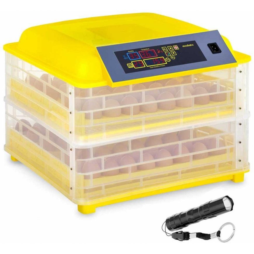 Incubato Incubator for hatching up to 96 eggs + ovoscope 120W – 3
