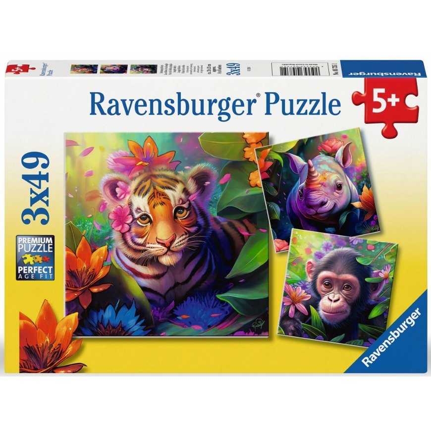 Ravensburger puzzle 3x49 pcs Jungle children