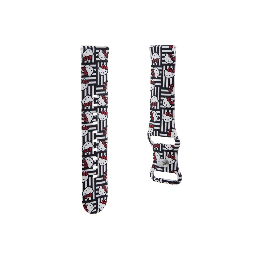 Hello Kitty Silicone Heads & Stripes universal 22mm - black – 3