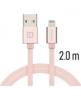 Swissten Textile Fast Charge 3A Lightning Data and Charging Cable 2m
