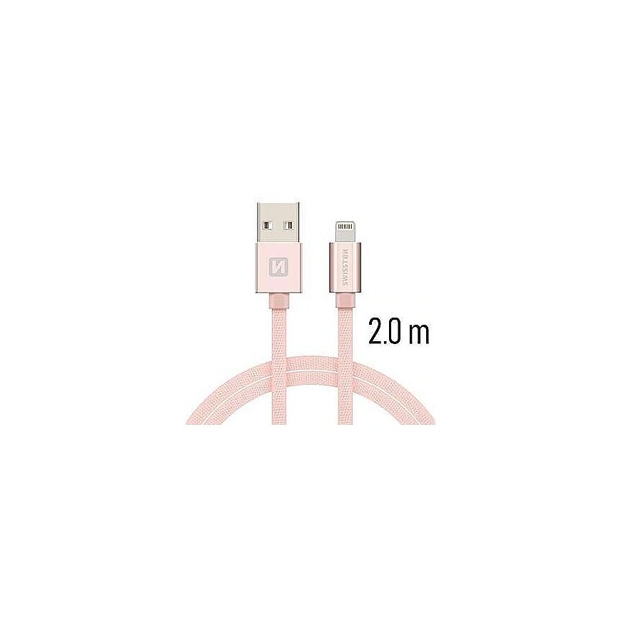 Swissten Textile Fast Charge 3A Lightning