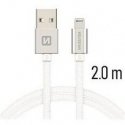 Swissten Textile Fast Charge 3A Lightning Data and Charging Cable 2m Swissten Textile Fast Charge 3A Lightning Data and Charging Cable 2m
