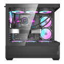 Darkflash DS900 AIR PC Case (Black) + 7 ARGB Fans