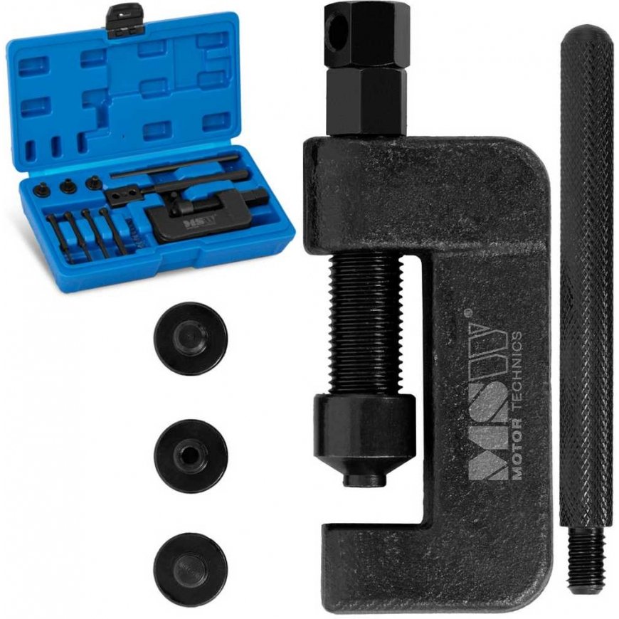 MSW Motorcycle chain pressing machine, pressed rivets - set