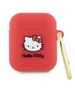 Hello Kitty HKA23DKHSF Airpods 1|2 cover fuksja|fuschia Silicone
