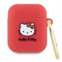 Hello Kitty HKA23DKHSF Airpods 1|2 cover fuksja|fuschia Silicone