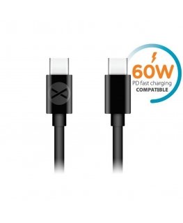 Forever cable USB-C - USB-C 1,0 m 3A black
