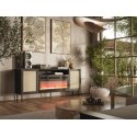 JUTA EF kumode + elektriskais kamīns 202x39,5x85 melns + linols calabria JUTA EF kumode + elektriskais kamīns 202x39,5x85 melns + linols calabria