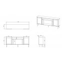 JUTA EF chest of drawers + electric fireplace 202x39.5x85 black + linol calabria JUTA EF chest of drawers + electric fireplace 202x39.5x85 black + linol calabria
