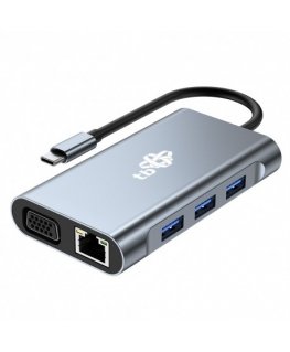TB 8in1 Adapter USB C HDMI x2 USB VGA RJ45 PD