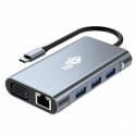 TB 8in1 Adapter USB C HDMI x2 USB VGA RJ45 PD TB 8in1 Adapter USB C HDMI x2 USB VGA RJ45 PD