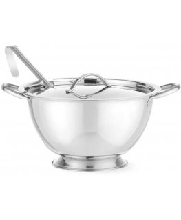 Soup pot with lid and ladle, stainless steel 2.7L - Hendi 434208