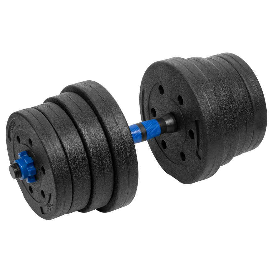 Reguliuojami bituminiai hanteliai su jungtimi 2x15kg, REBEL ACTIVE