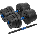 Reguliuojami bituminiai hanteliai su jungtimi 2x15kg, REBEL ACTIVE Reguliuojami bituminiai hanteliai su jungtimi 2x15kg, REBEL ACTIVE