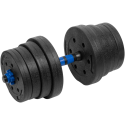 Reguliuojami bituminiai hanteliai su jungtimi 2x15kg, REBEL ACTIVE Reguliuojami bituminiai hanteliai su jungtimi 2x15kg, REBEL ACTIVE