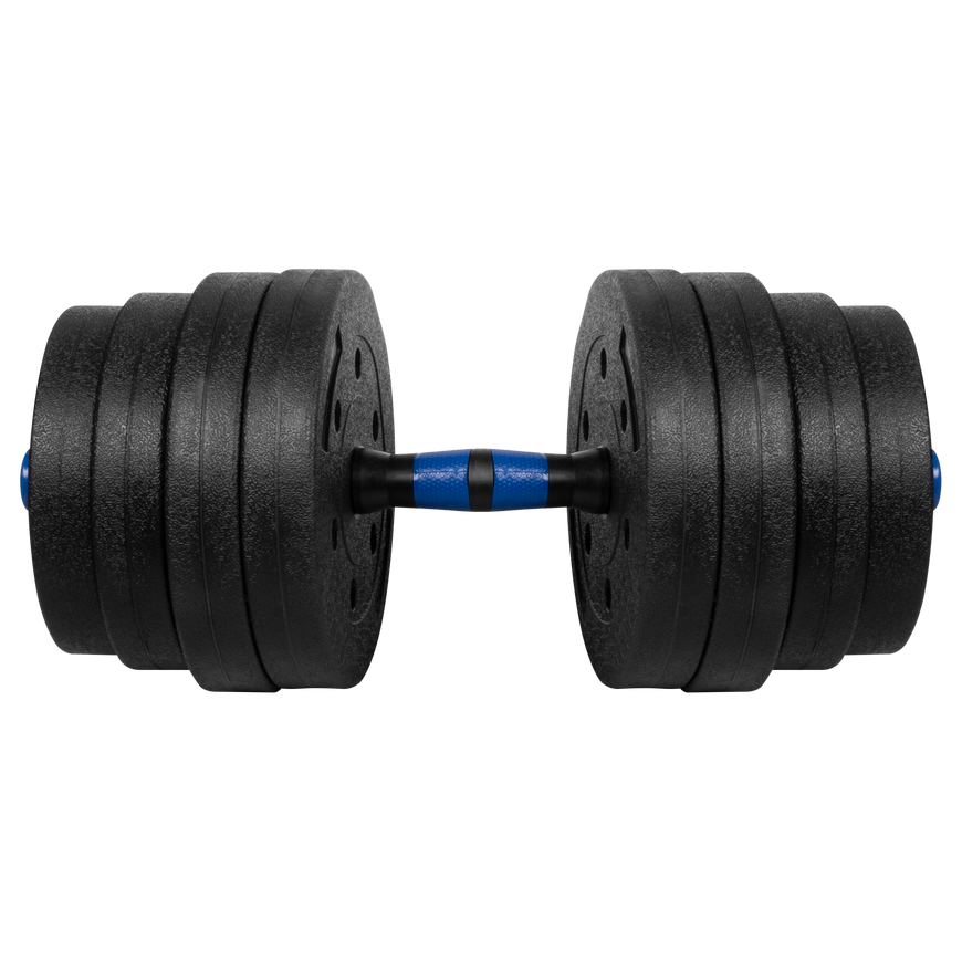 Reguliuojami bituminiai hanteliai su jungtimi 2x15kg, REBEL ACTIVE – 5