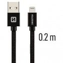 Swissten Textile Fast Charge 3A Lightning Data and Charging Cable 20 cm Swissten Textile Fast Charge 3A Lightning Data and Charging Cable 20 cm