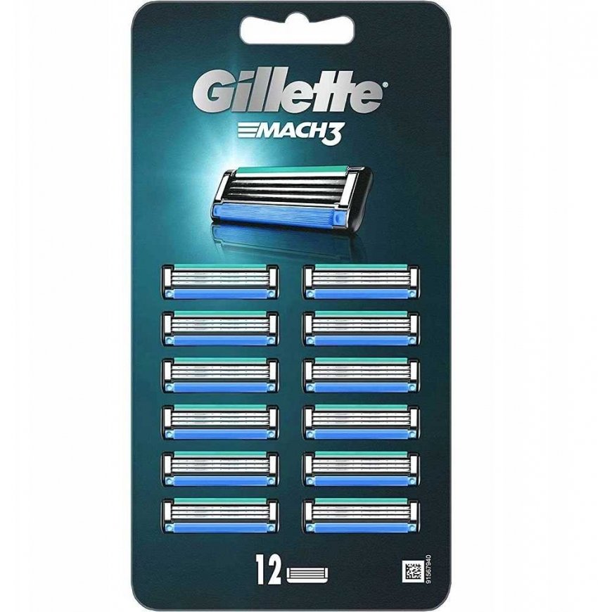 Gillette Mach3 keičiami skutimosi peiliukai 12vnt
