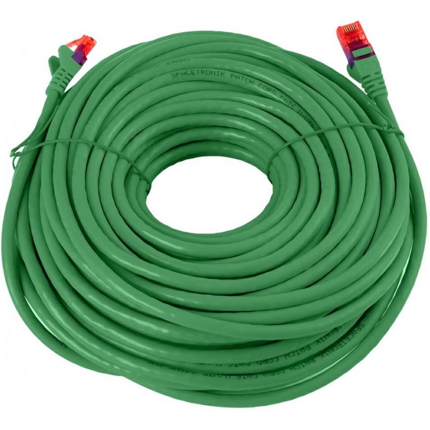 Spacetronik Cable RJ45 CAT 6 U/UTP AWG24 green 25m – 3