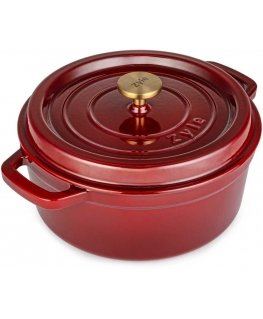 Zyle Apvalus emaliuotas ketaus puodas ZY01RKI, 5 l